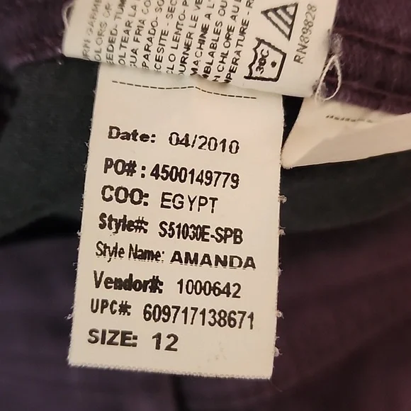 Gloria Vanderbilt Amanda Women's Purple Jeans - Picture 5 of 9